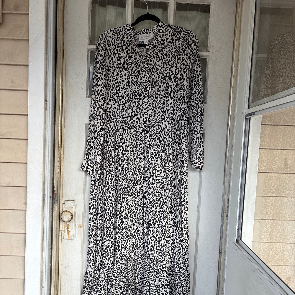 Mare Mare x Anthropologie Lynda Leopard Print Maxi Dress Bohemian - Picture 4 of 5